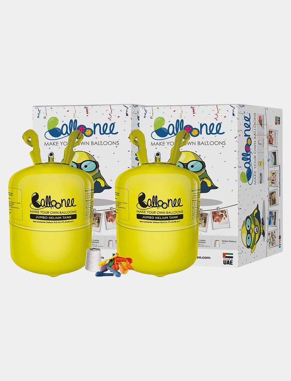 Balloonee Jumbo Disposable Helium Party Kit - Combo Pack of 2