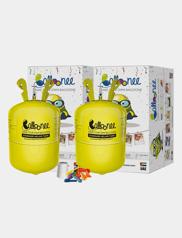 Balloonee Standard Disposable Helium Party Kit - Combo Pack of 2