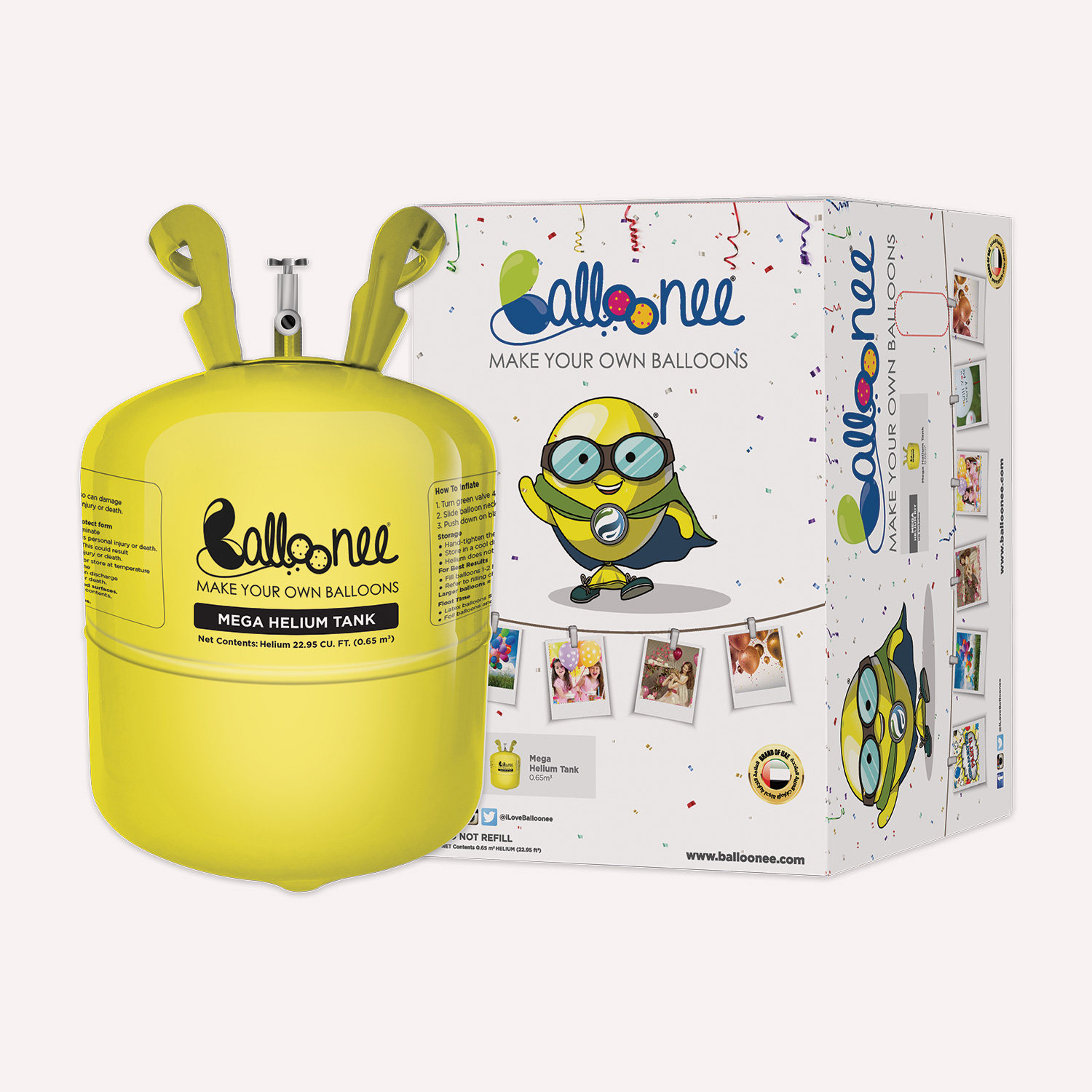 Disposable Helium Tank and Balloons Kit